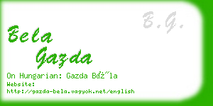 bela gazda business card